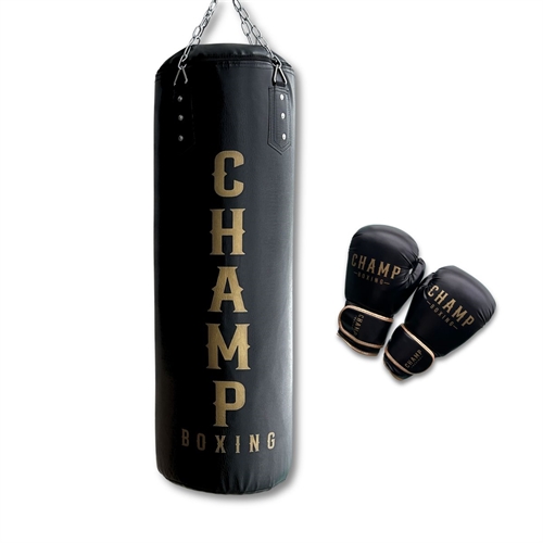 Champ Junior Boxningsset 18 kg – Svart/Guld