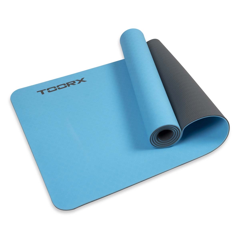Produktfoto för Toorx Pro Yogamatta - 6 mm (blå/grå)
