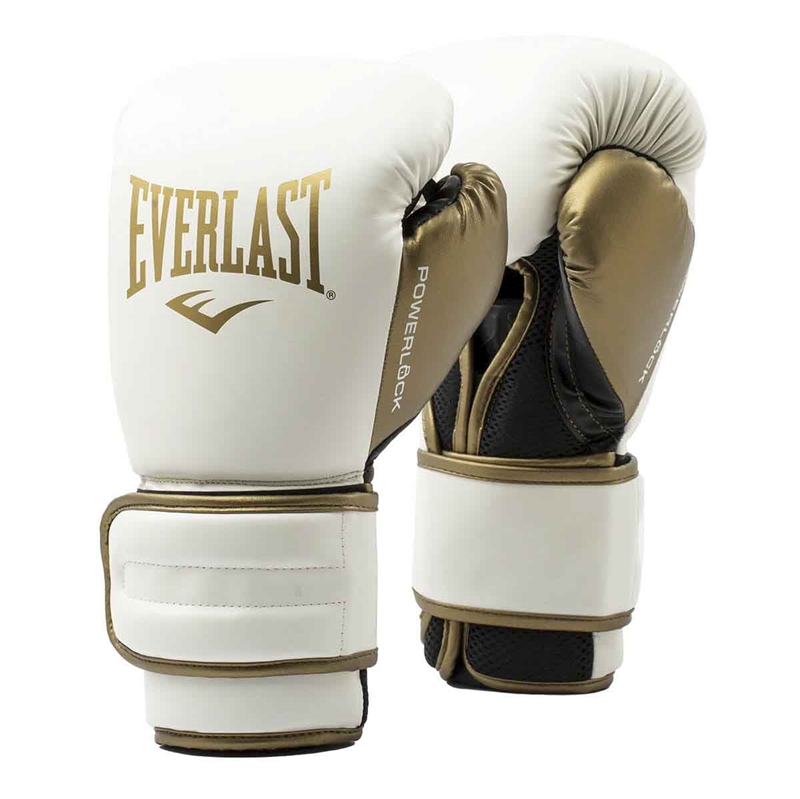 Everlast Powerlock 2R Boxningshandskar – Vit/Guld