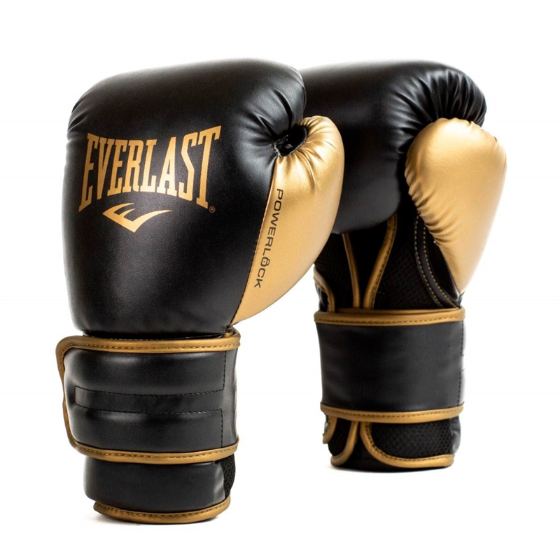 Everlast Powerlock 2r Boxningshandskar – svart/guld