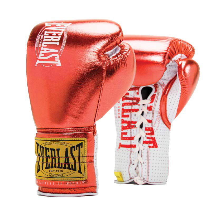 Everlast 1910 Metalliska Röda Boxningshandskar